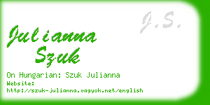 julianna szuk business card